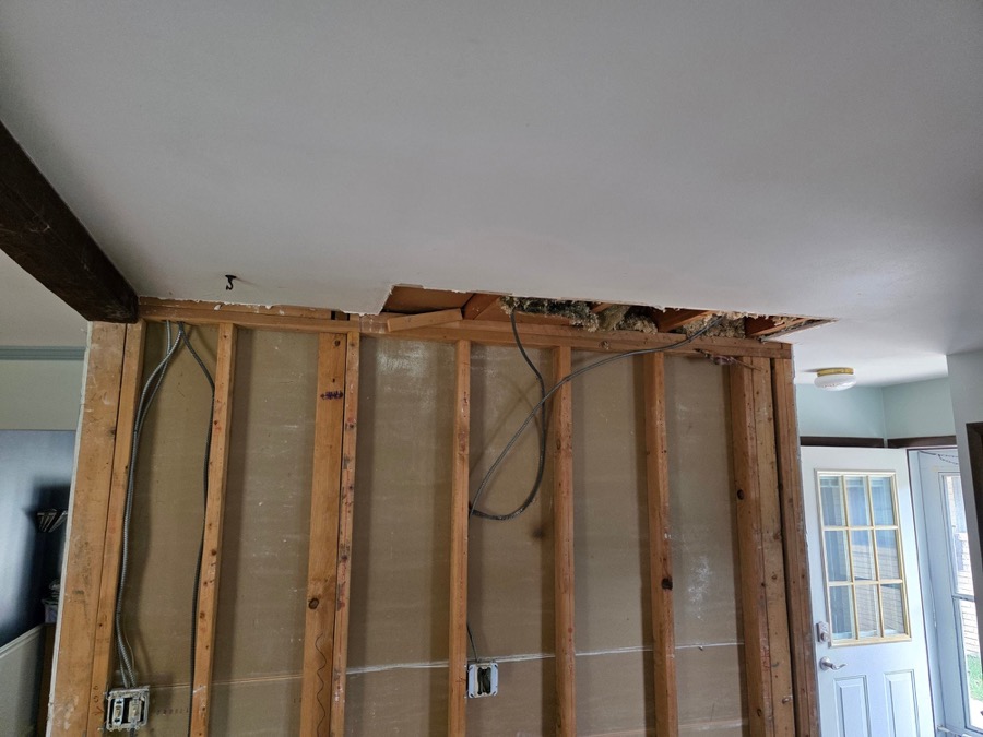 Drywall removal and wall tear out down to the studs